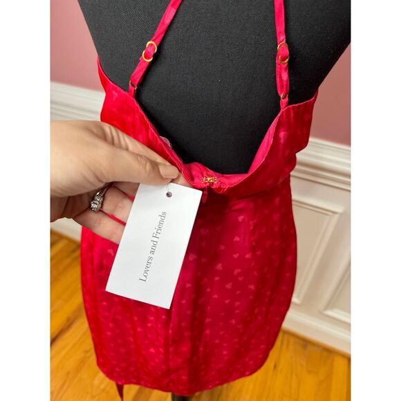 Lovers and Friends Kamala Mini Dress in Love Heart Abstract Medium Satin Lined - Picture 5 of 5